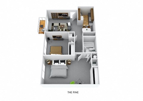 Floor plan for 2 beds, 1 bath, 800 sqft